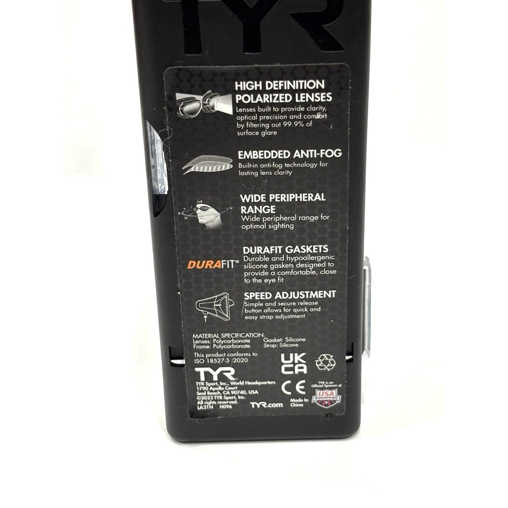 TYR Special Ops 3.0 Polarized Adult Swim Goggles Blue Clear LGSPL3P New Case - Picture 10 of 10